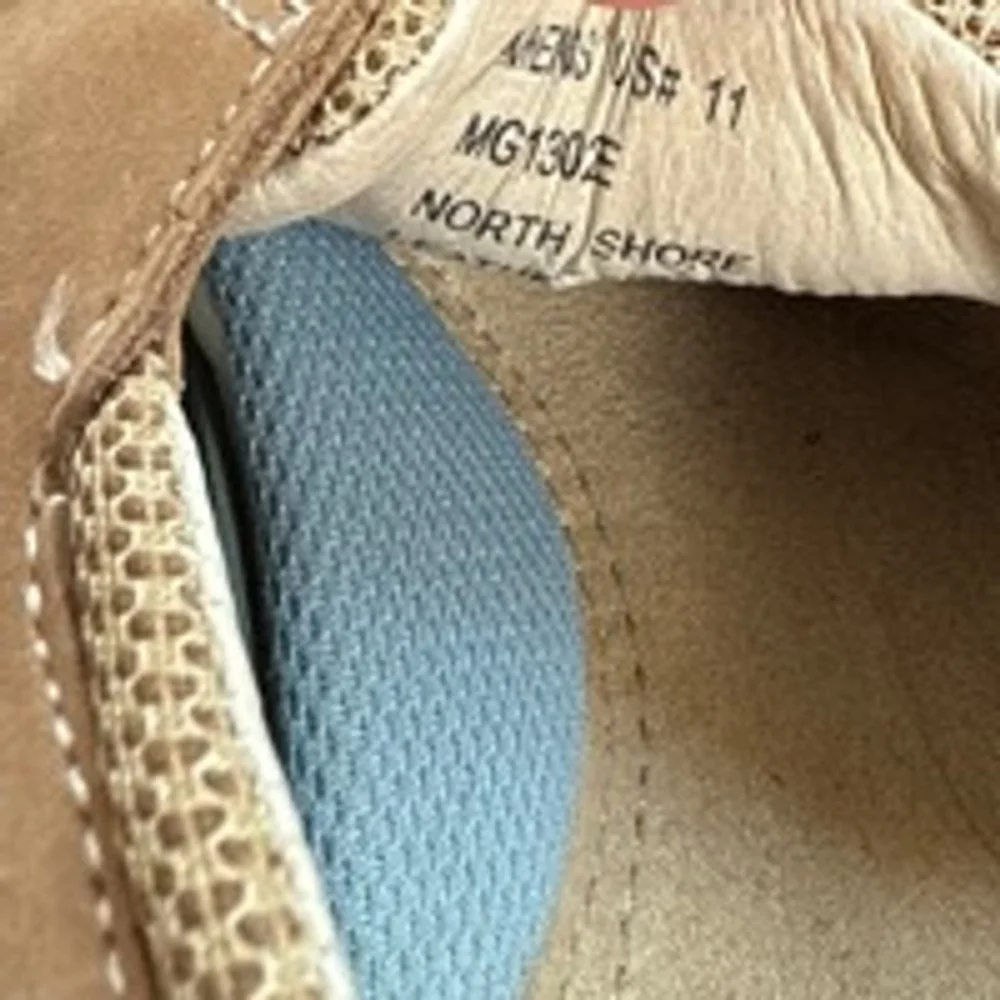 Margaritaville Tan Leather Boat Shoes Size 11